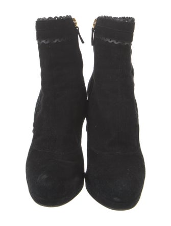 L.K. Bennett Suede Leather Trim Embellishment Boots
