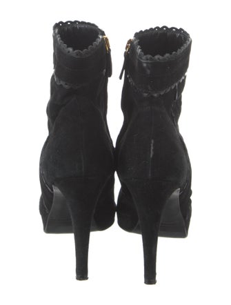 L.K. Bennett Suede Leather Trim Embellishment Boots