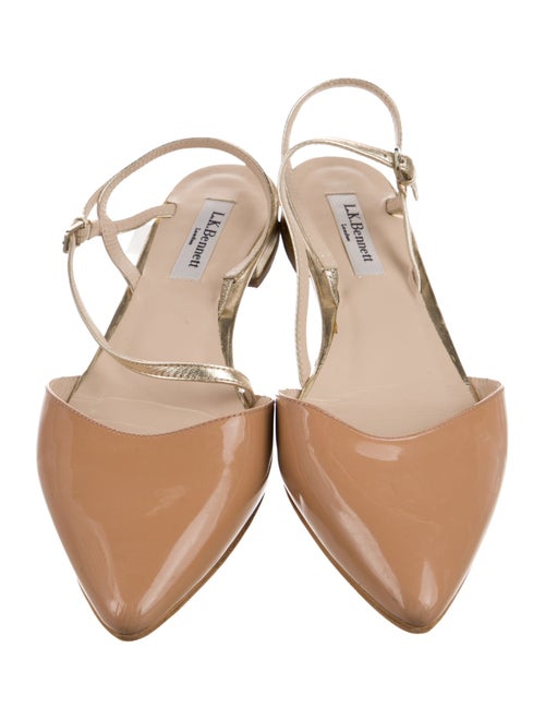 L.K. Bennett Patent Leather Slingback Flats