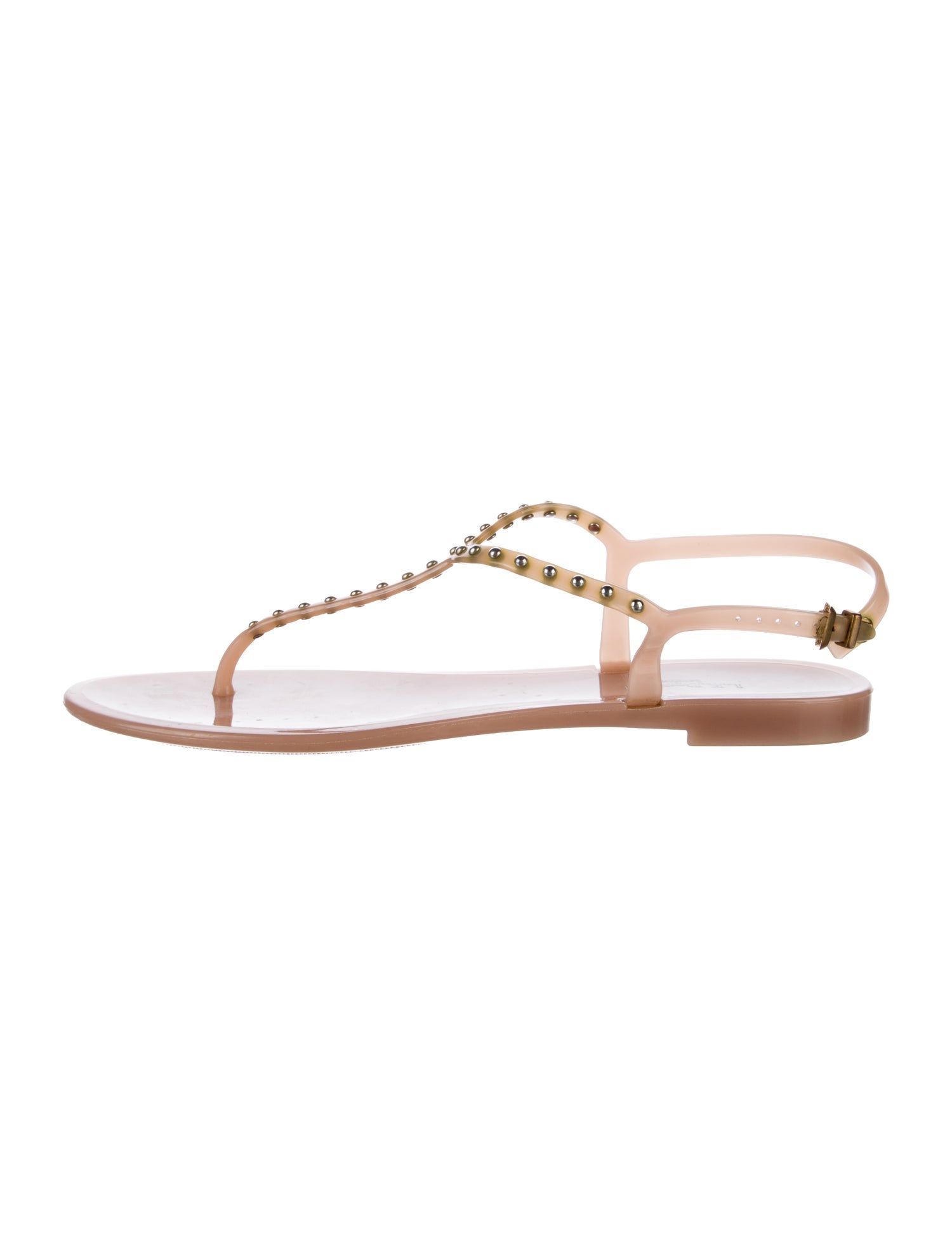 L.K. Bennett Rubber Studded Accents T-Strap Sandals