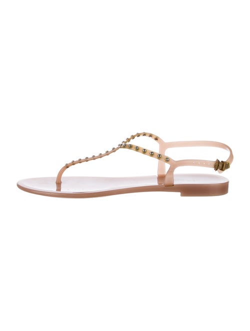 L.K. Bennett Rubber Studded Accents T-Strap Sandals