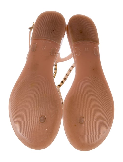 L.K. Bennett Rubber Studded Accents T-Strap Sandals