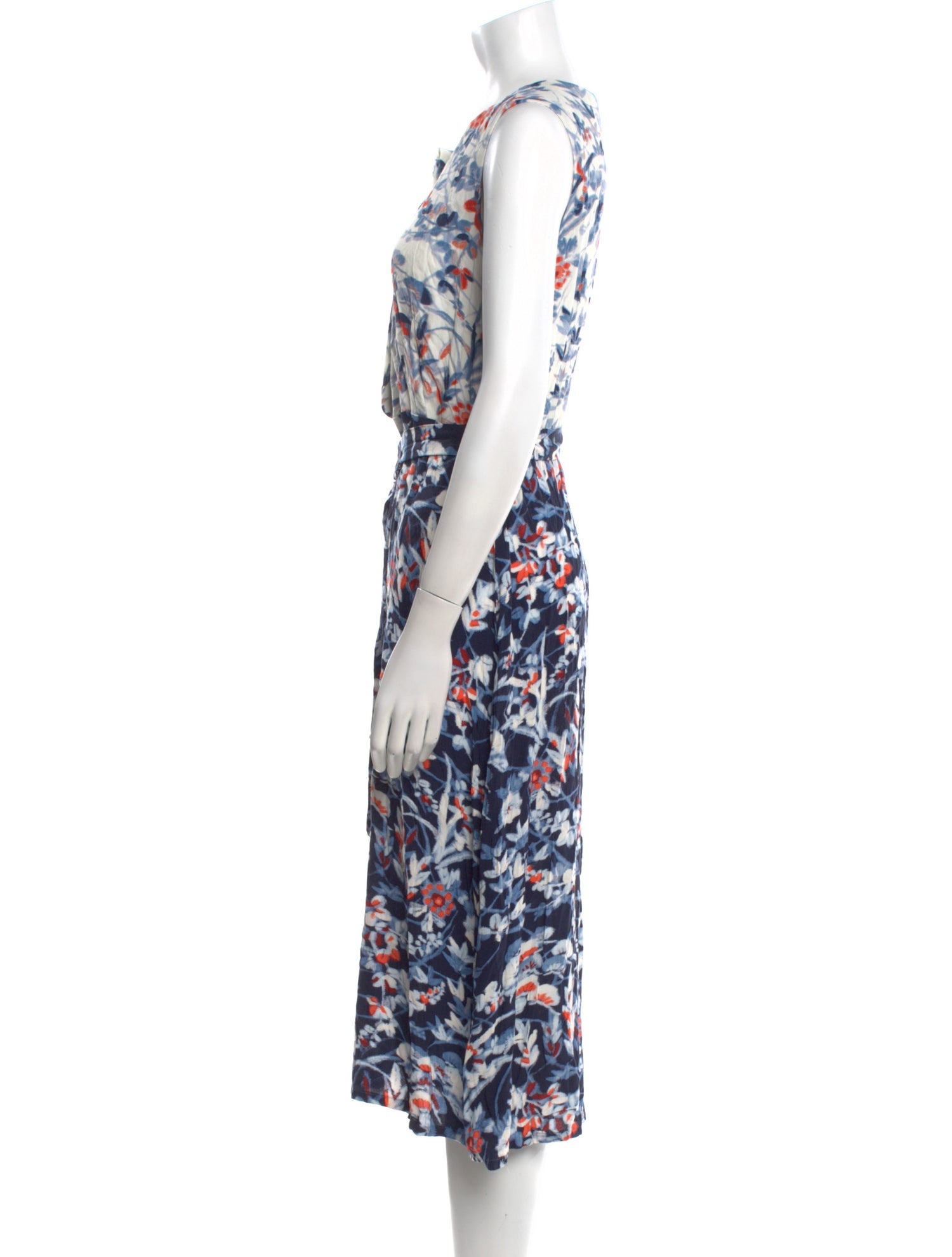 L.K. Bennett Floral Print Midi Length Dress
