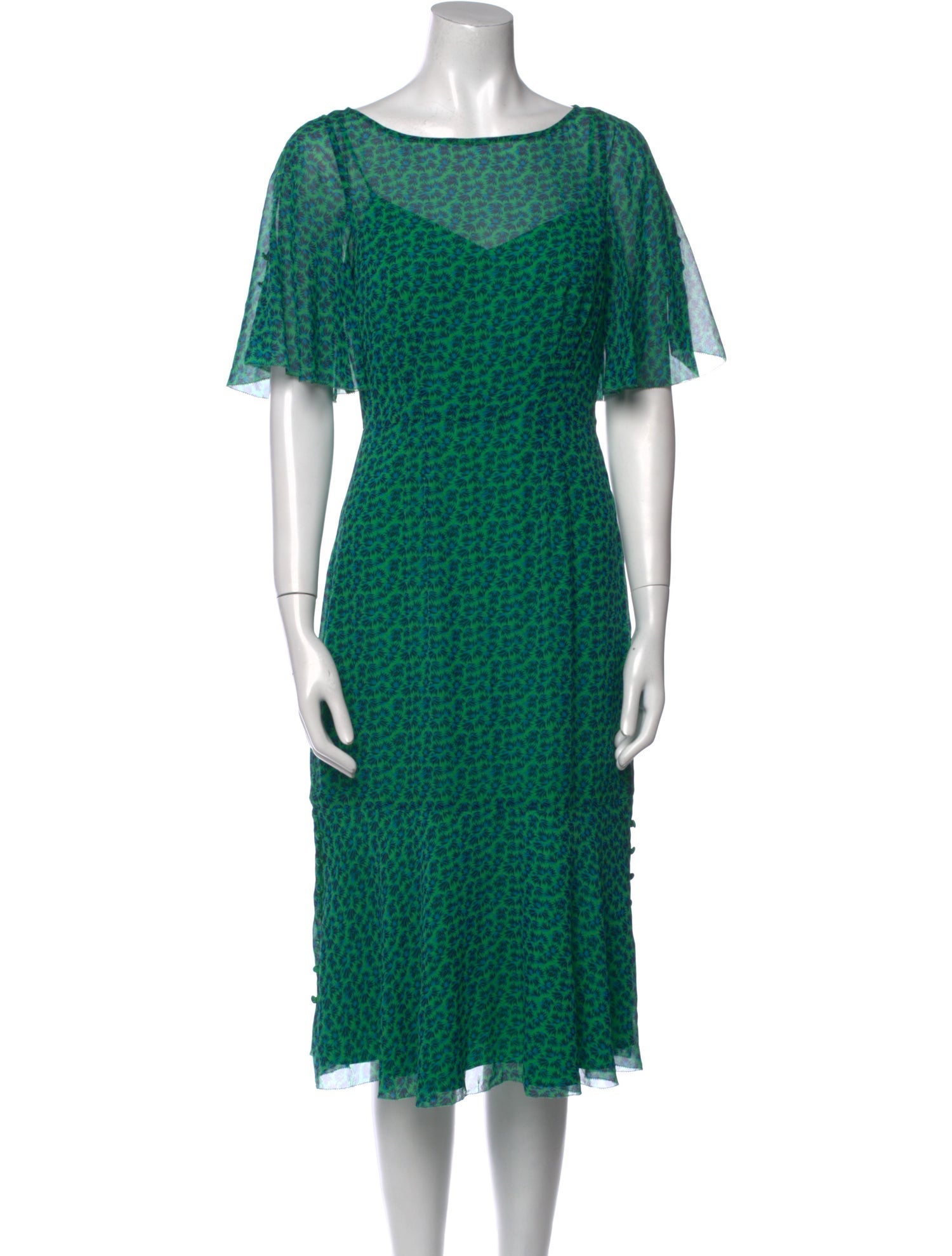 L.K. Bennett Silk Midi Length Dress