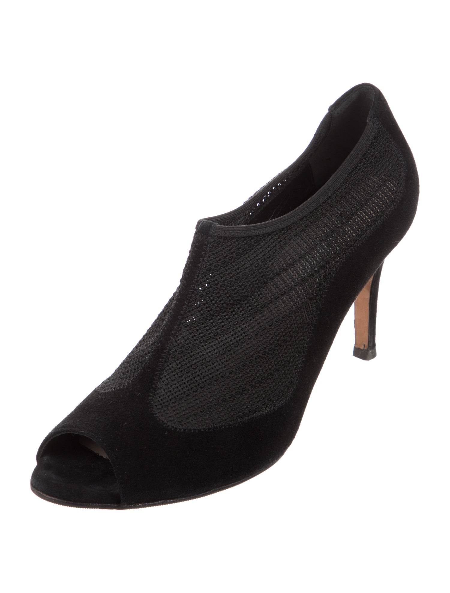 L.K. Bennett Suede Mesh Accents Pumps