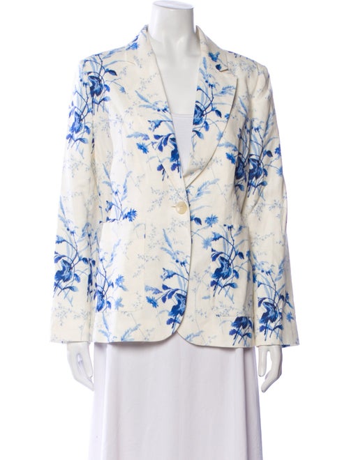 L.K. Bennett Linen Floral Print Blazer