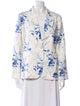 L.K. Bennett Linen Floral Print Blazer