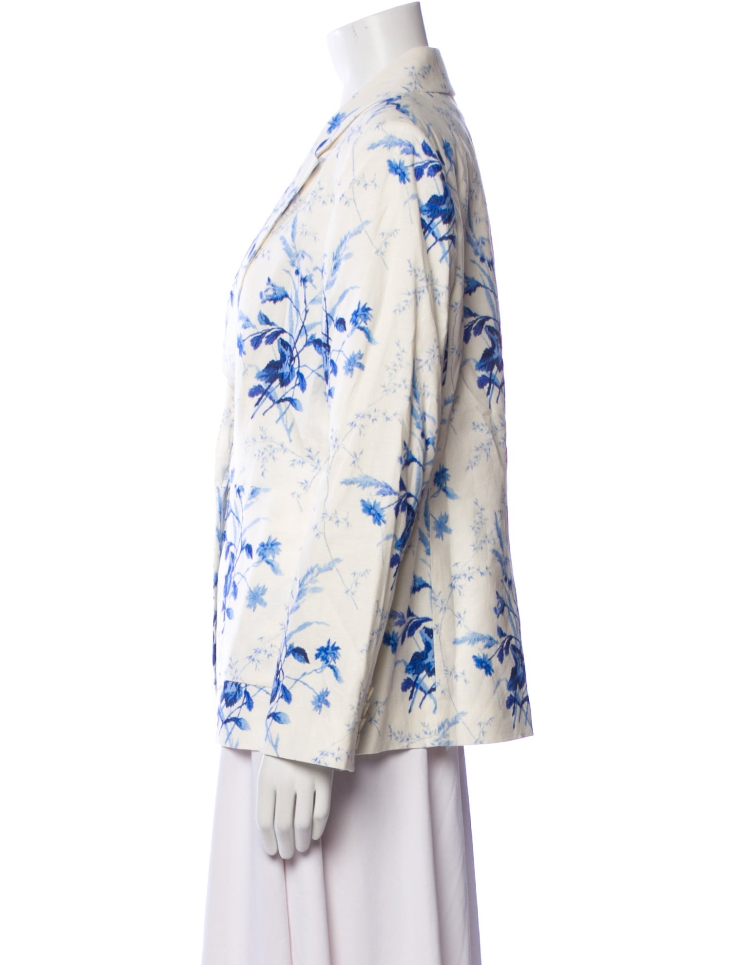 L.K. Bennett Linen Floral Print Blazer