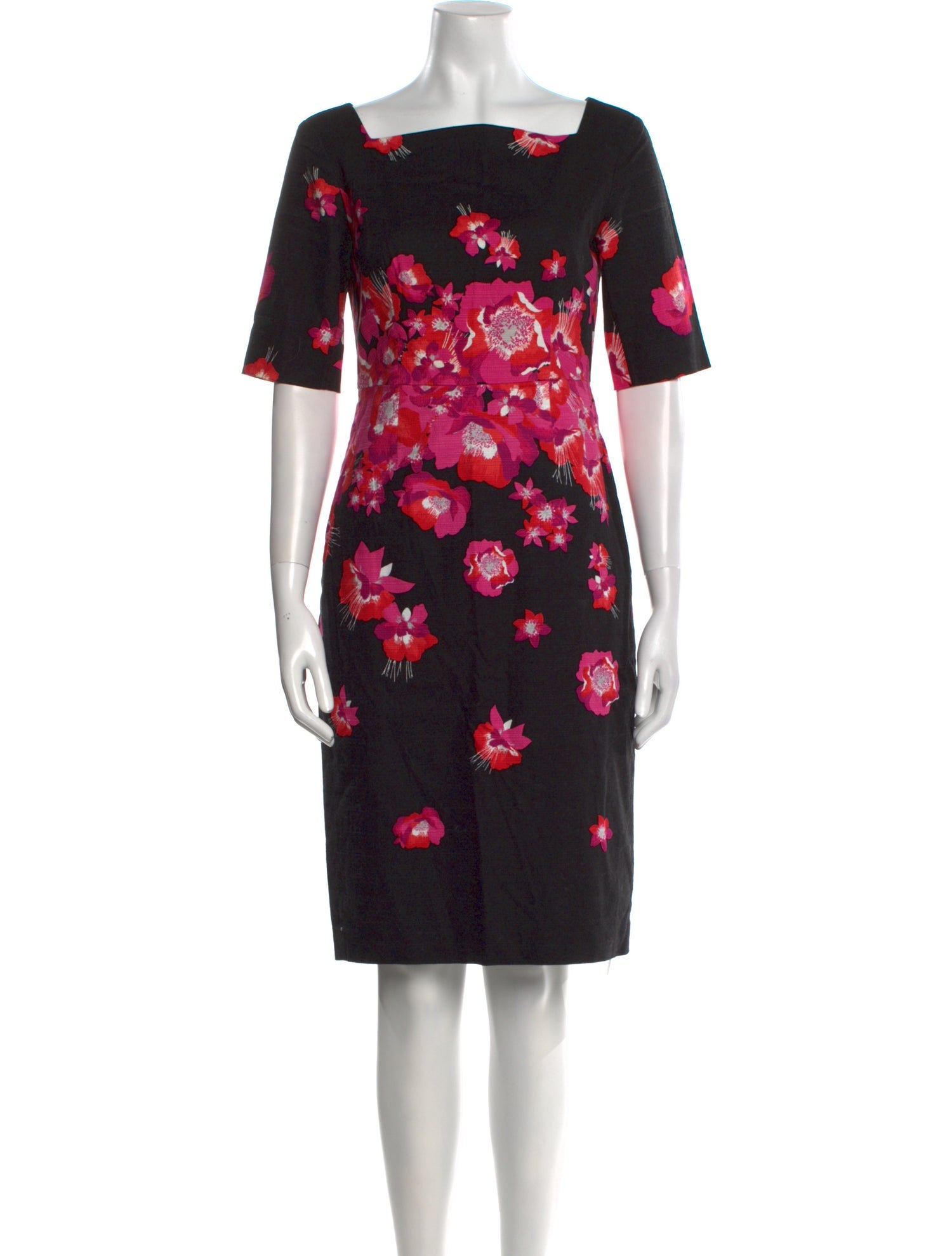 L.K. Bennett Floral Print Knee-Length Dress