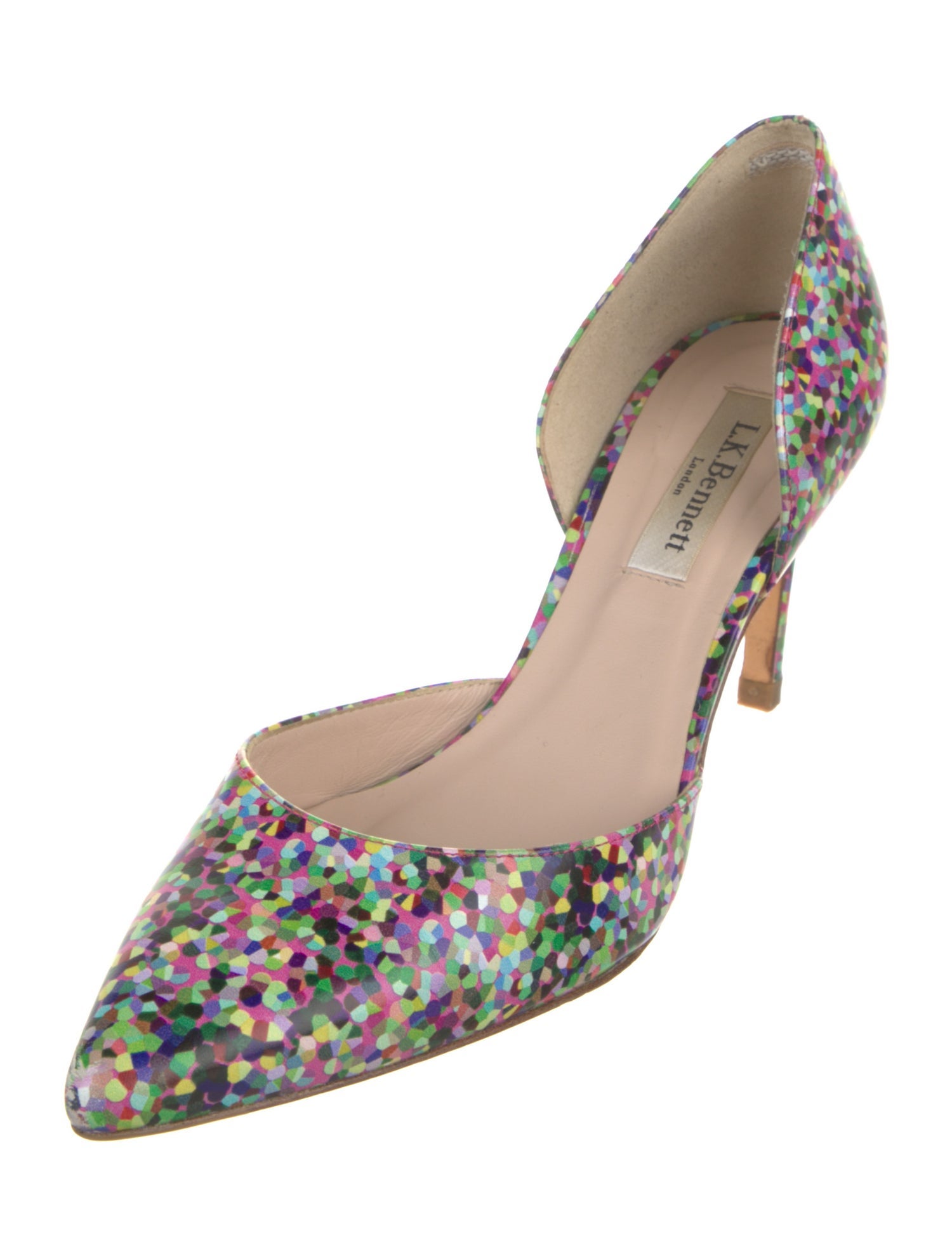 L.K. Bennett Leather Printed D'Orsay Pumps