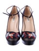 L.K. Bennett Straw Floral Print Pumps