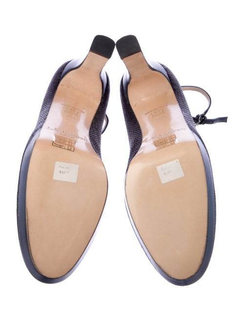 L.K. Bennett Straw Floral Print Pumps