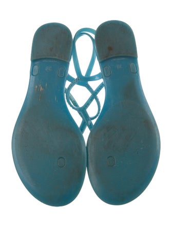 L.K. Bennett Rubber T-Strap Sandals
