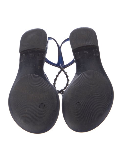 L.K. Bennett Rubber T-Strap Sandals