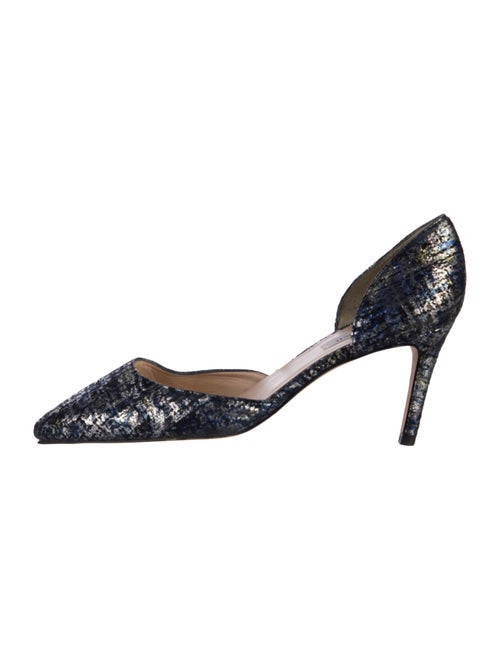 L.K. Bennett Suede Printed D'Orsay Pumps