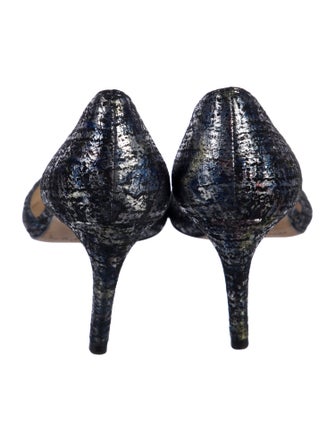 L.K. Bennett Suede Printed D'Orsay Pumps