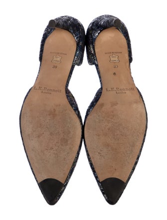 L.K. Bennett Suede Printed D'Orsay Pumps