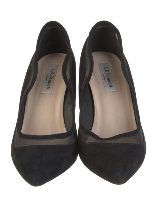 L.K. Bennett Suede Mesh Accents Pumps