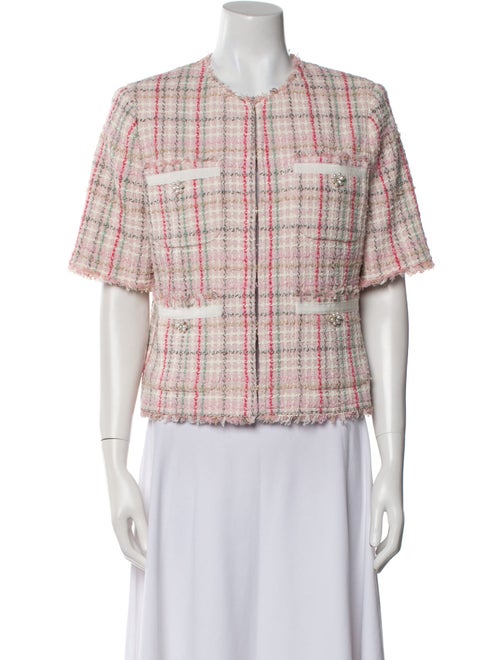 L.K. Bennett Tweed Plaid Print Jacket