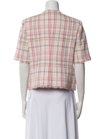 L.K. Bennett Tweed Plaid Print Jacket