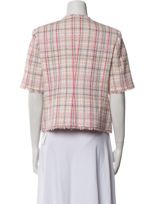 L.K. Bennett Tweed Plaid Print Jacket