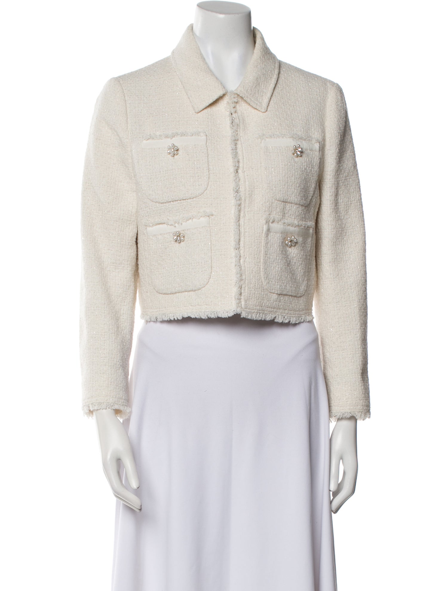 L.K. Bennett Tweed Tweed Pattern Evening Jacket