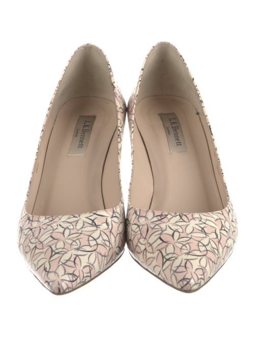 L.K. Bennett Patent Leather Floral Print Pumps