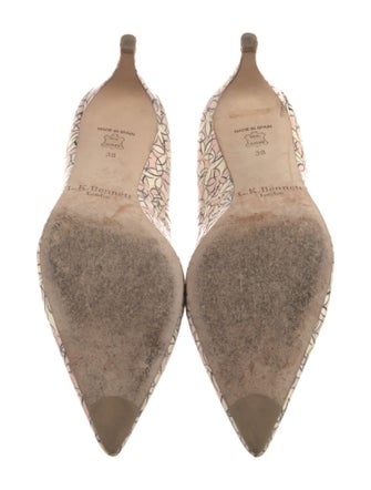 L.K. Bennett Patent Leather Floral Print Pumps