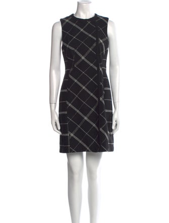 L.K. Bennett Plaid Print Mini Dress