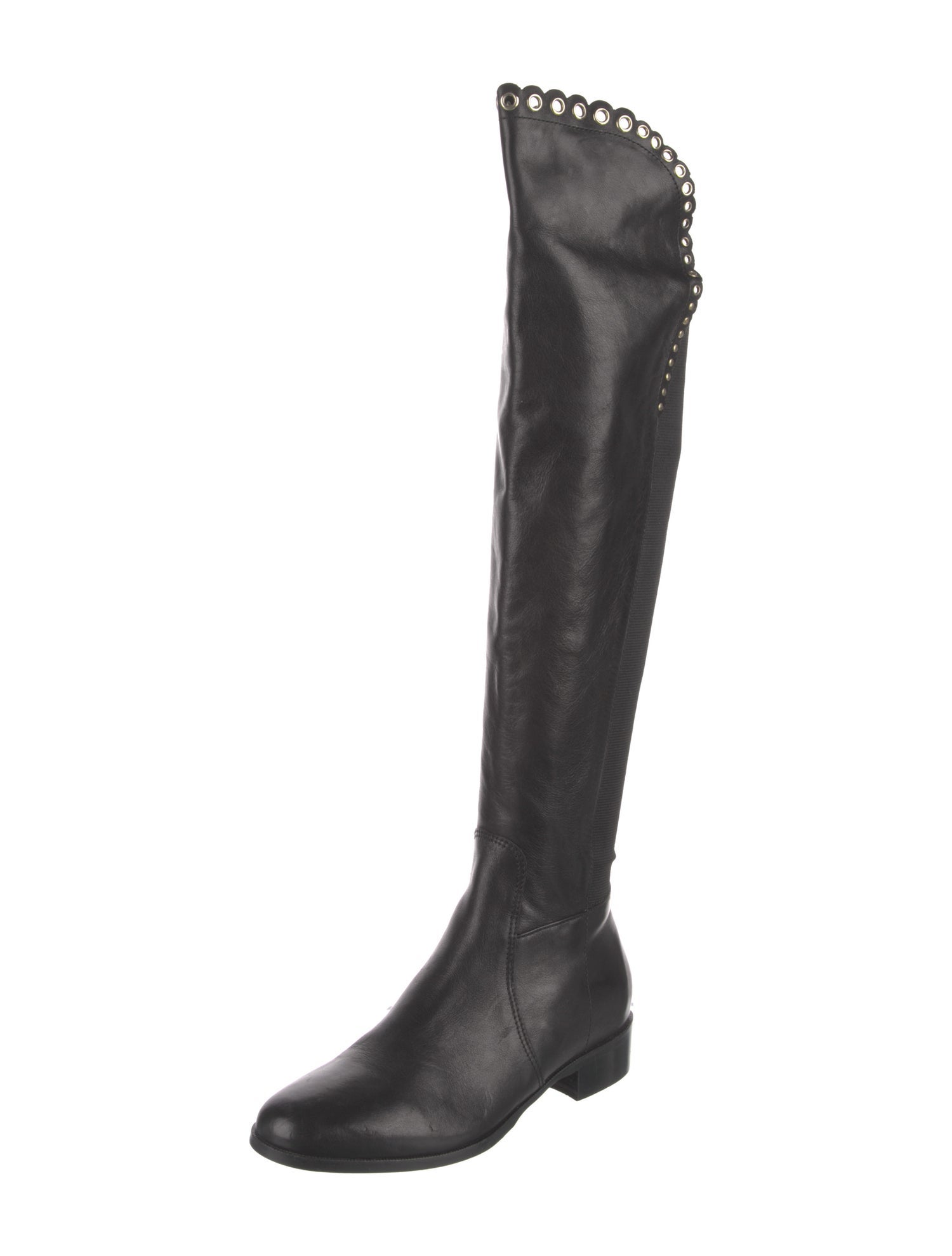 L.K. Bennett Leather Studded Accents Boots
