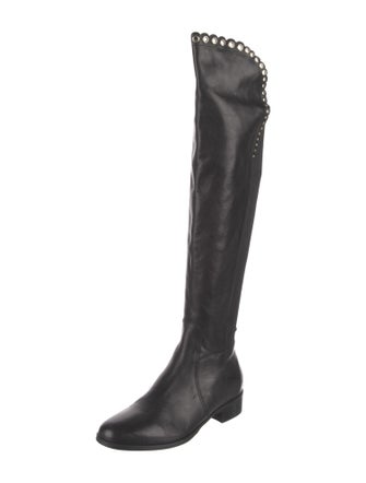 L.K. Bennett Leather Studded Accents Boots