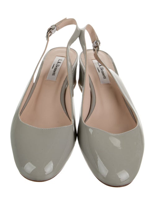 L.K. Bennett Patent Leather Bow Accents Slingback Pumps