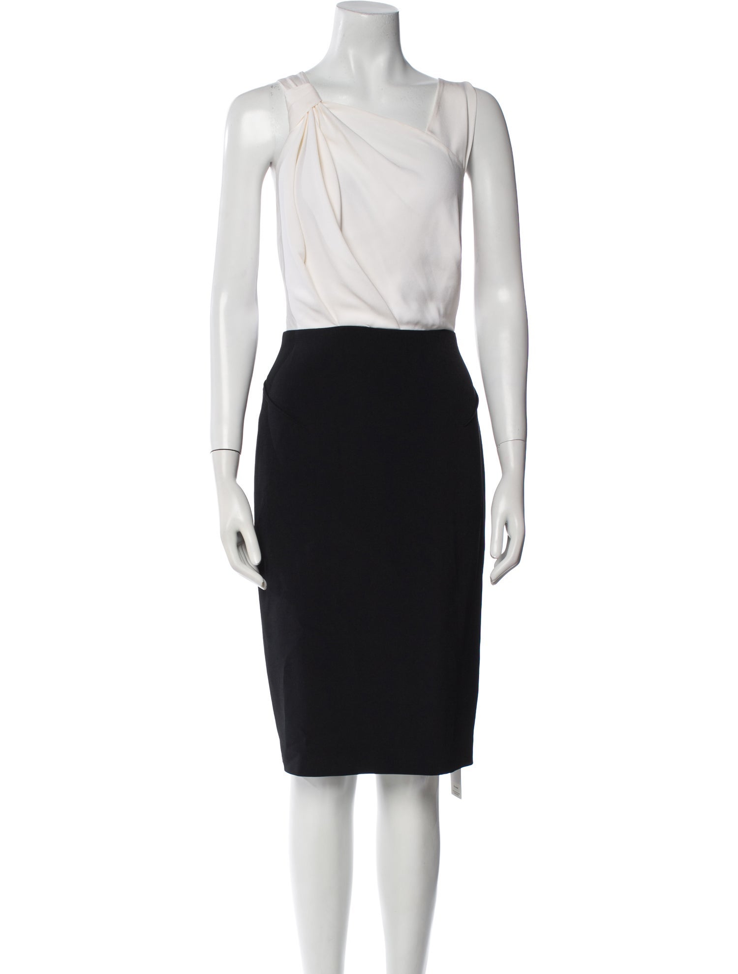 L.K. Bennett One-Shoulder Knee-Length Dress