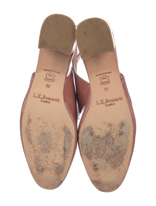 L.K. Bennett Patent Leather Crystal Embellishments Slingback Pumps