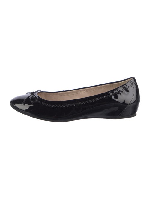 L.K. Bennett Patent Leather Bow Accents Ballet Flats