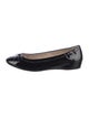 L.K. Bennett Patent Leather Bow Accents Ballet Flats