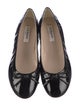 L.K. Bennett Patent Leather Bow Accents Ballet Flats