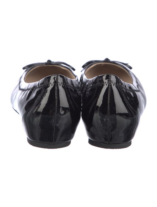 L.K. Bennett Patent Leather Bow Accents Ballet Flats