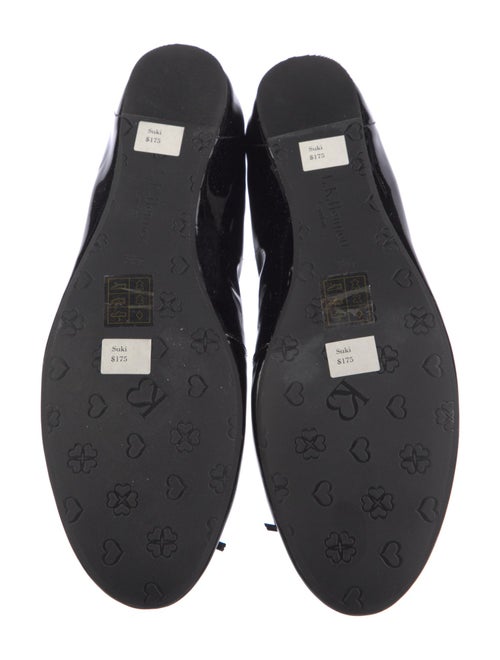 L.K. Bennett Patent Leather Bow Accents Ballet Flats