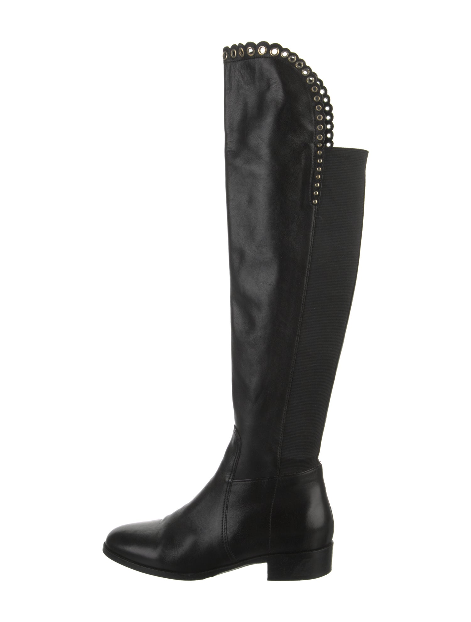 L.K. Bennett Leather Scalloped Accent Boots