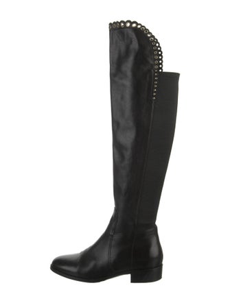 L.K. Bennett Leather Scalloped Accent Boots