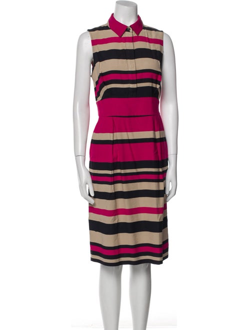 L.K. Bennett Striped Midi Length Dress