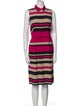 L.K. Bennett Striped Midi Length Dress
