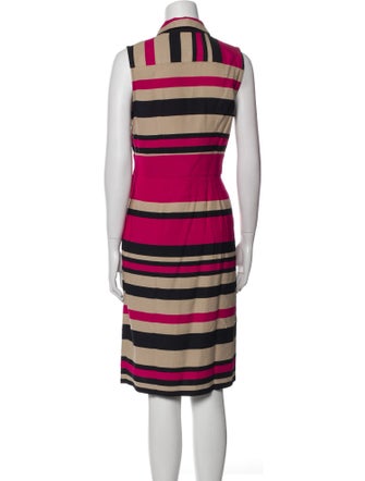 L.K. Bennett Striped Midi Length Dress
