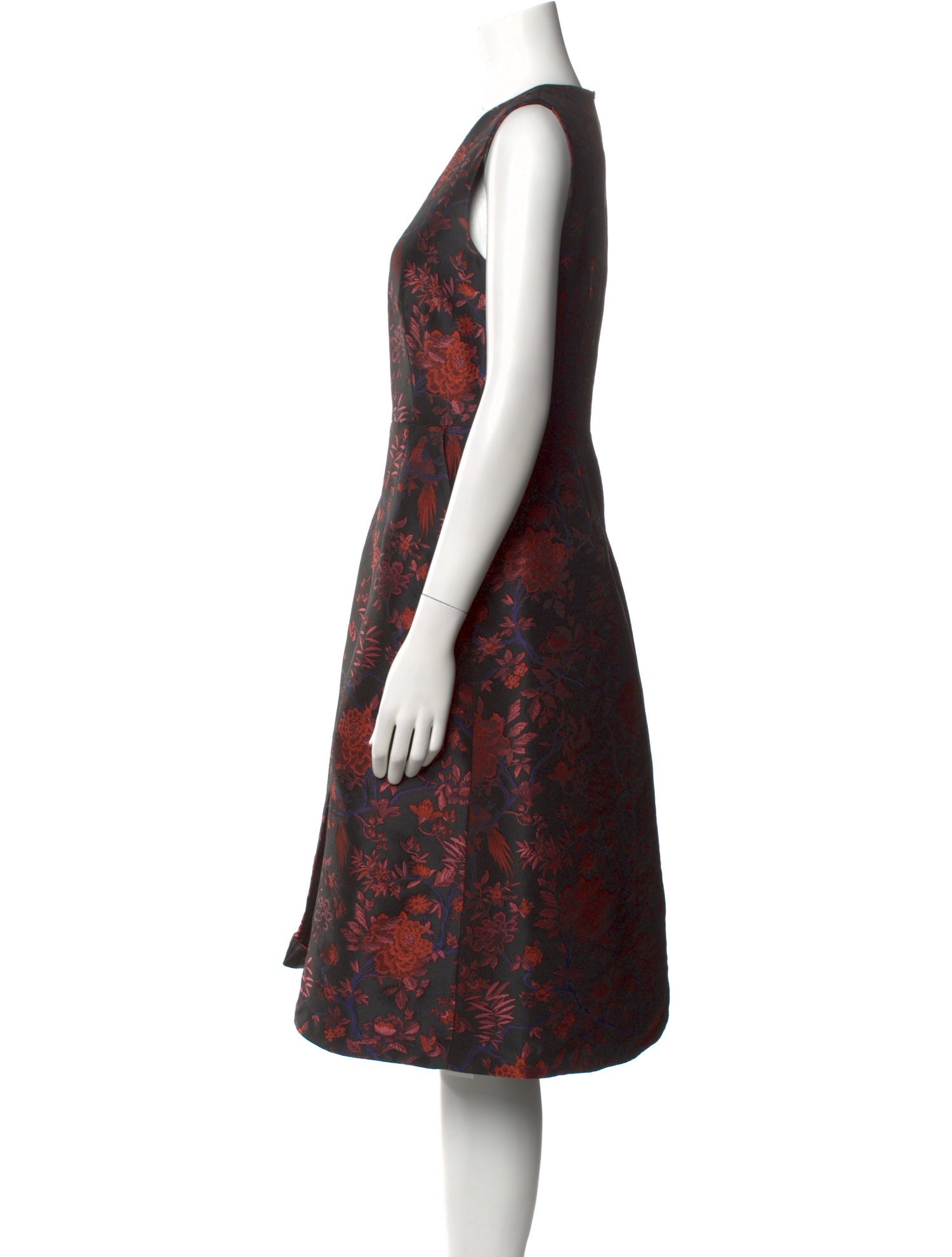 L.K. Bennett Floral Print Midi Length Dress