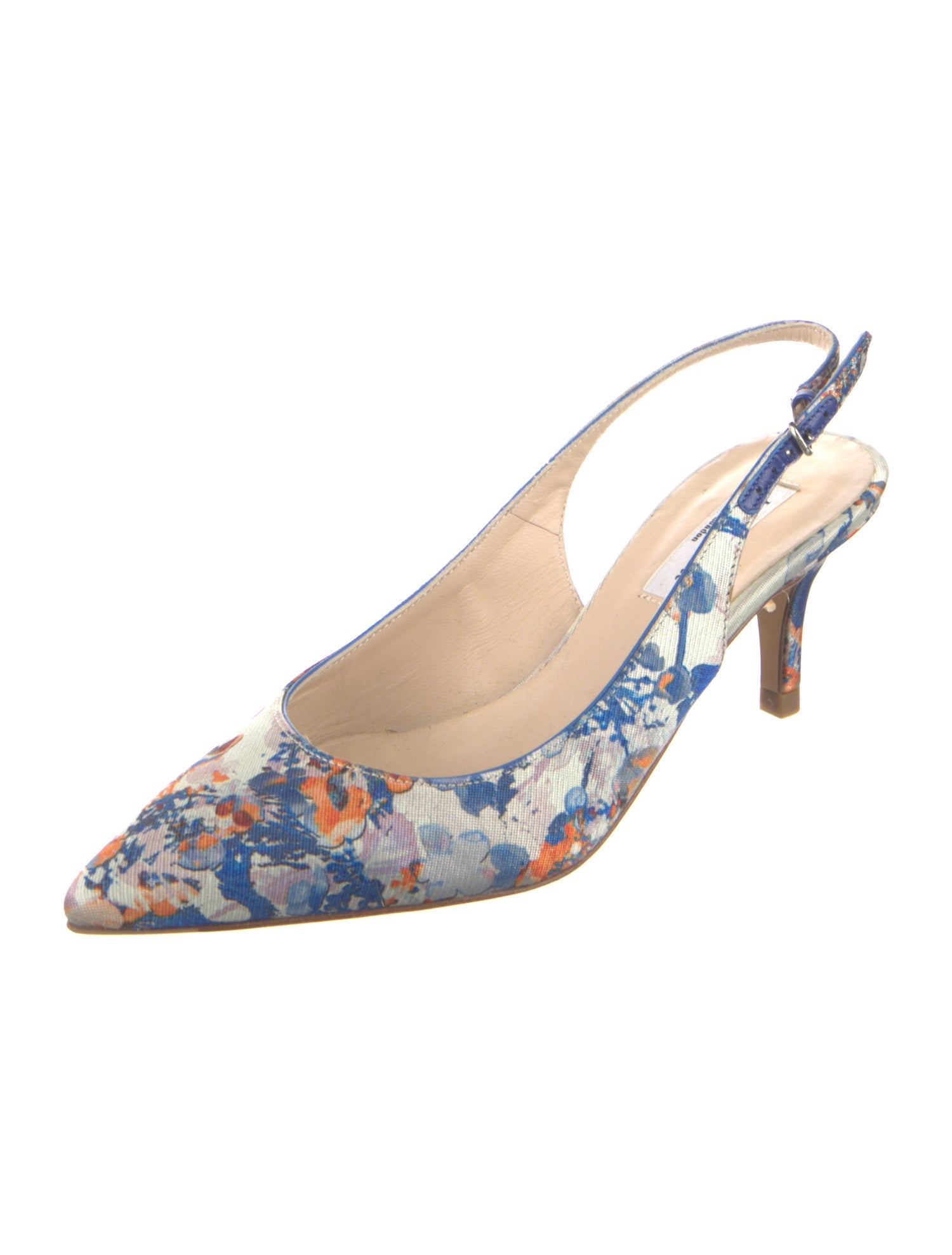 L.K. Bennett Floral Print Slingback Pumps