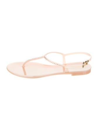 L.K. Bennett Studded Accents T-Strap Sandals