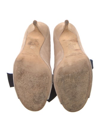 L.K. Bennett Suede Bow Accents Sandals