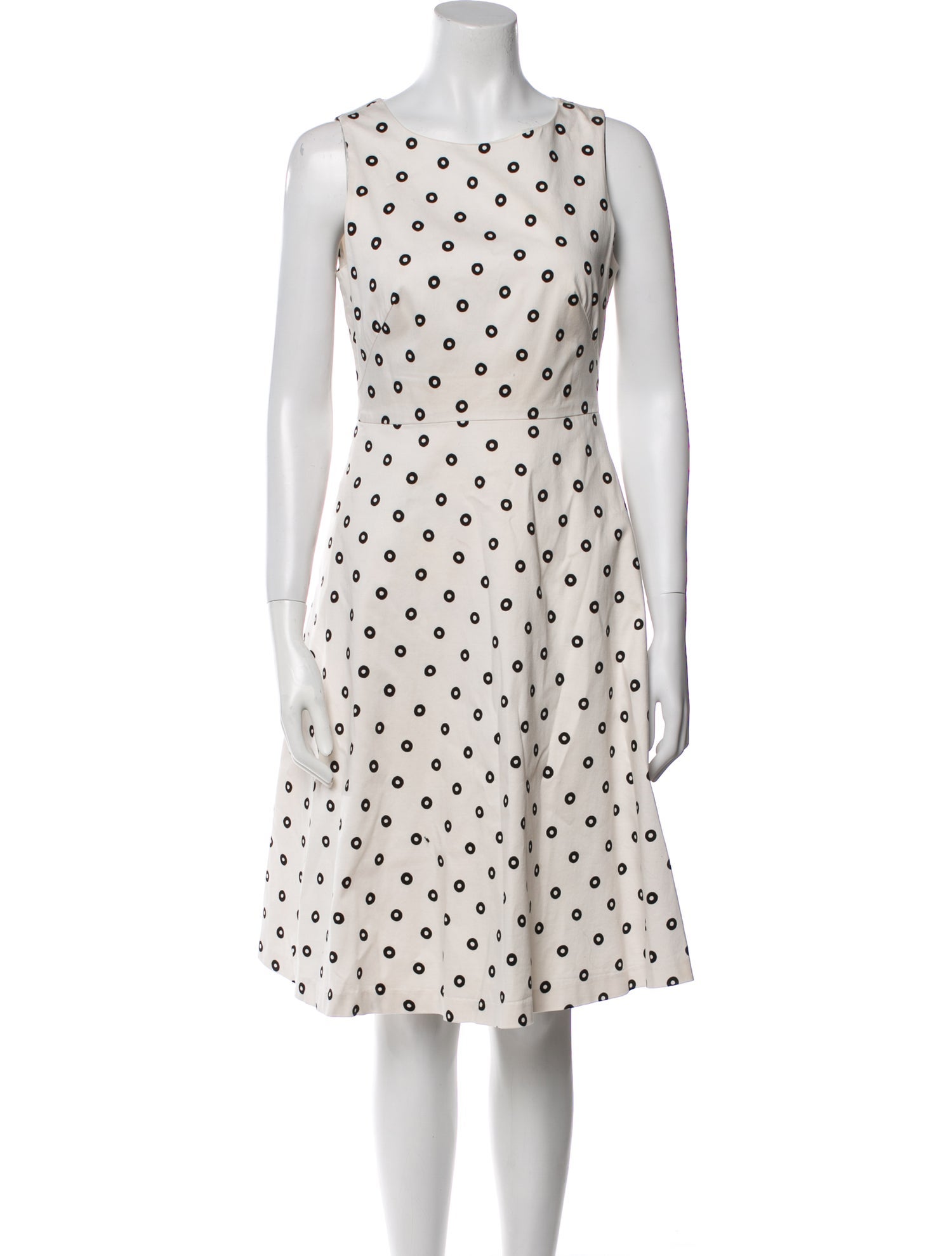 L.K. Bennett Polka Dot Print Knee-Length Dress