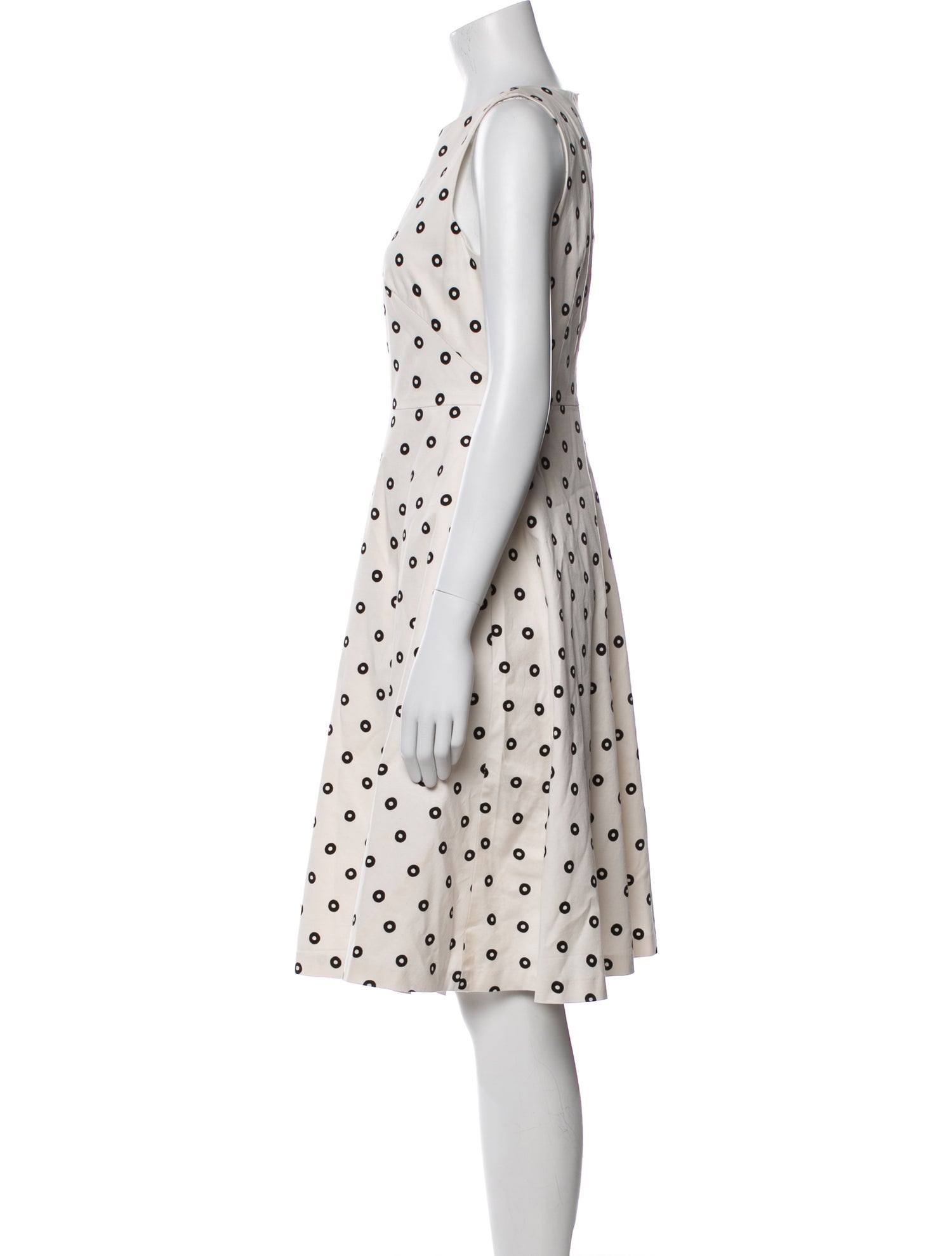 L.K. Bennett Polka Dot Print Knee-Length Dress